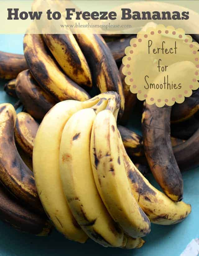 How to Freeze Bananas stock up while they are on sale and keep them in the freezer for smoothies!