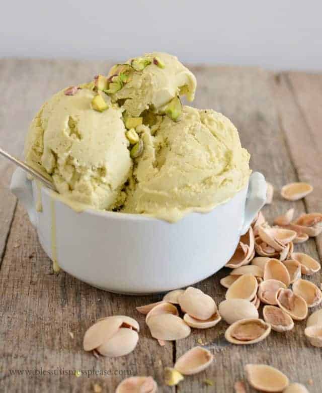 Pistachio Gelato the most delicious 6 ingredient combo ever!