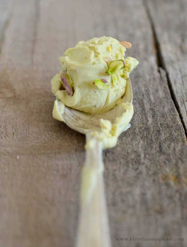 Pistachio Gelato the most delicious 6 ingredient combo ever!