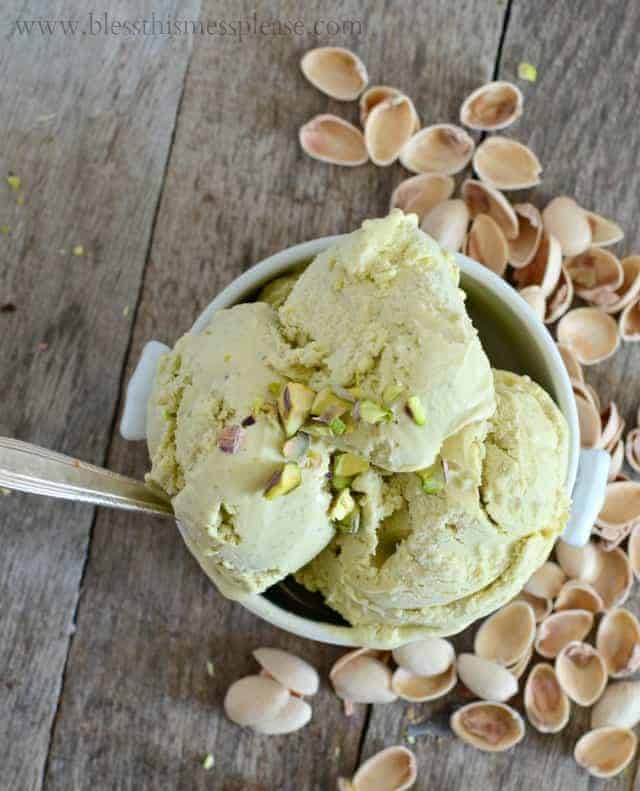 Pistachio Gelato the most delicious 6 ingredient combo ever!