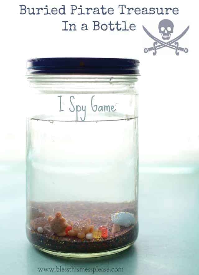 Pirate Buried Treasure in a Bottle Game that your kids will love!