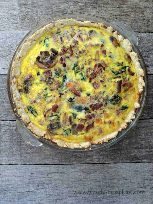 Lightened Up Spinach Bacon Quiche Bless This Mess