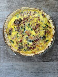 Lightened Up Spinach Bacon Quiche