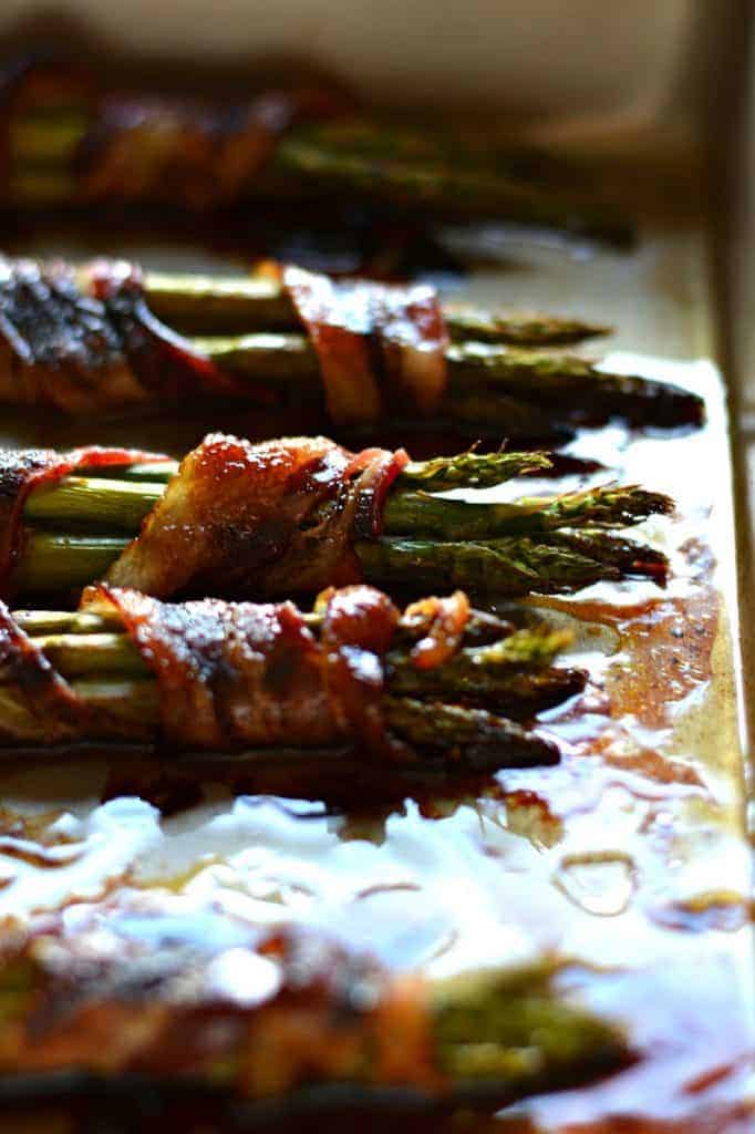 Bacon Wrapped Asparagus with Balsamic Glaze