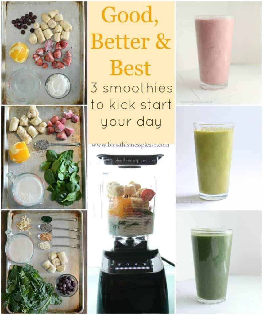 Smoothie 101 - how to make a good, better, and best smoothie, choose your level and enjoy!