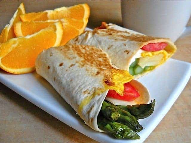 asparagus breakfast wraps