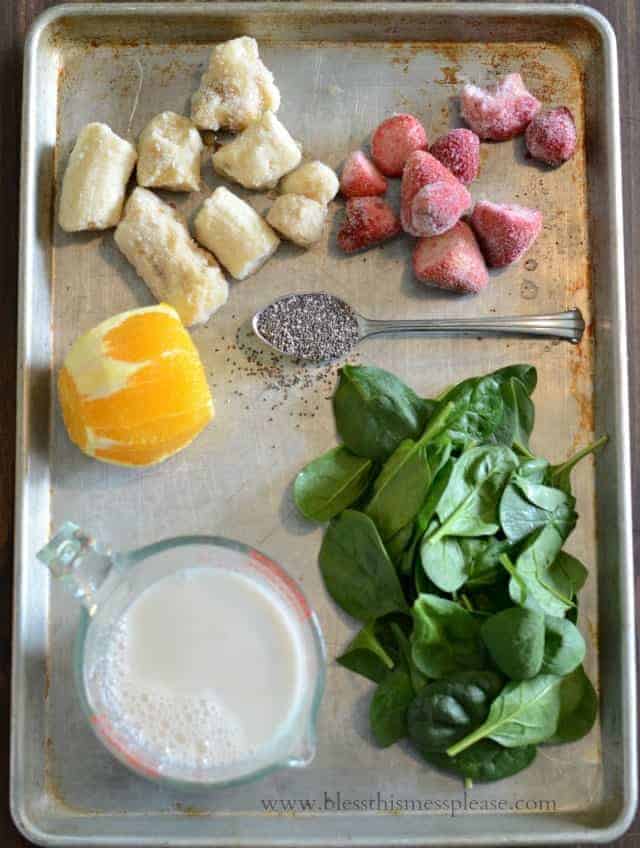 Healthy smoothie ingredients