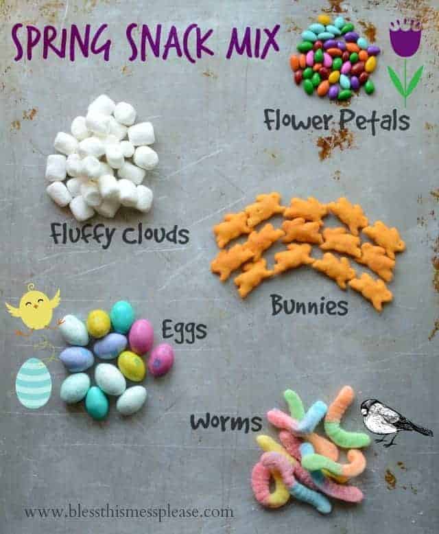 Adorable and Easy Spring Snack Mix