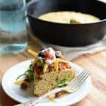 Quick, easy, and healthy whole grain tamale pie, made with corn bread and chili.