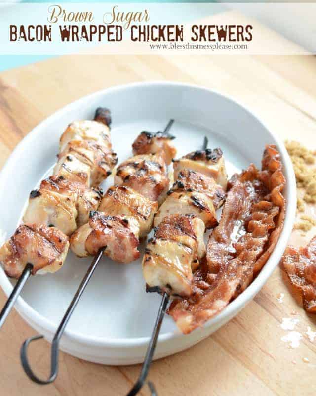 grilled skewers on a plate