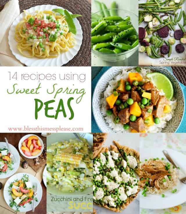 14 Recipes using Sweet Spring Peas collage
