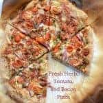 Image of herbed tomato bacon pizza