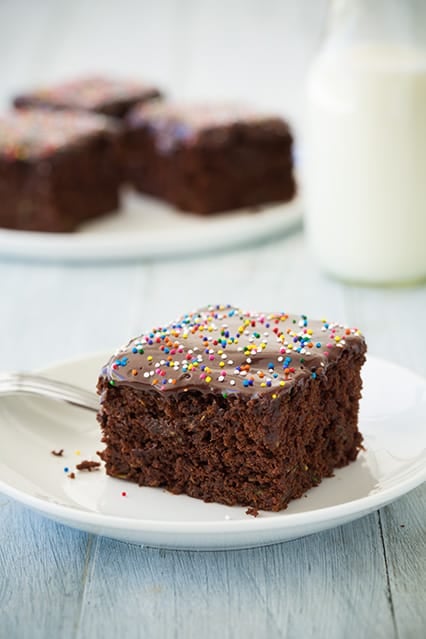 Image of Chocolate Zucchini Cake on a Plate