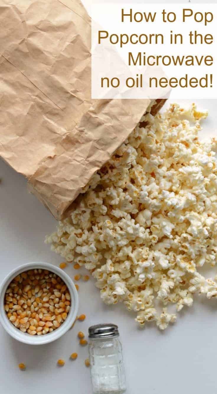 Quick and easy guide on how to pop popcorn in the microwave using just a paper bag, no oil needed. 