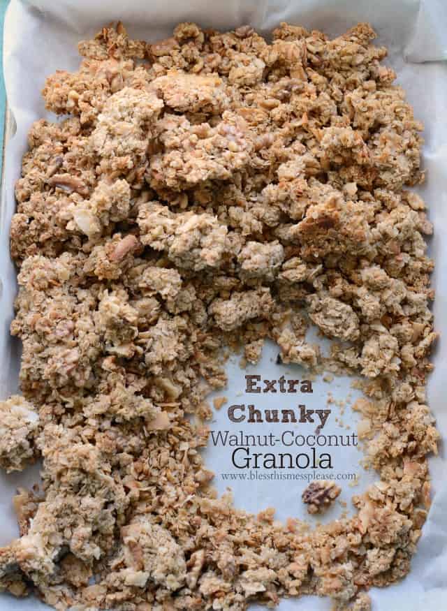 Extra Chunky and Naturally Sweetened Granola with Walnuts