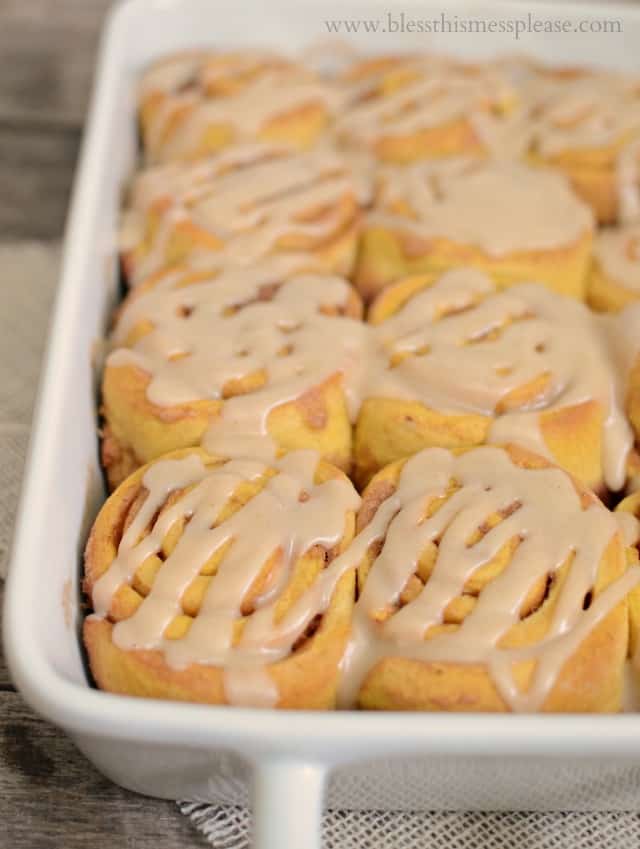 Pumpkin Spice Cinnamon Rolls