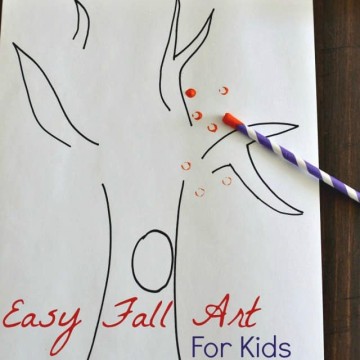 Fall Straw Art for Kids