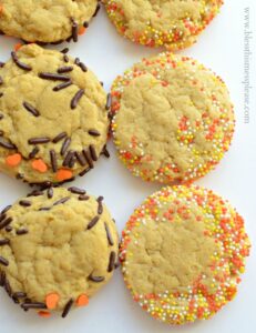 Soft Pumpkin Cookies with Sprinkles