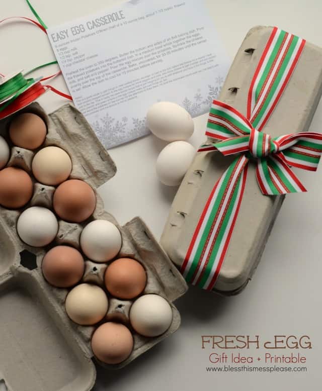 Fresh Eggs for Giving - fresh eggs and free recipe card for the perfect neighbor gift!