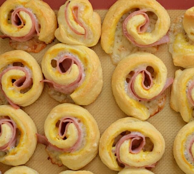 Quick and Easy Hot Ham and Cheese Pinwheels