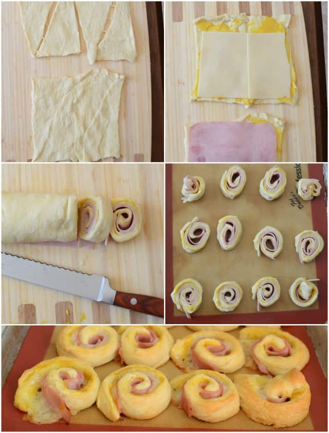 Quick and Easy Hot Ham and Cheese Pinwheels