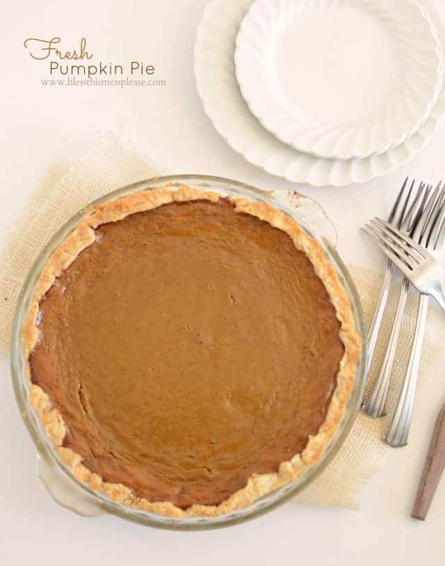 Pumpkin Pie from Fresh Pumpkin | A Homemade Thanksgiving Pie Recipe