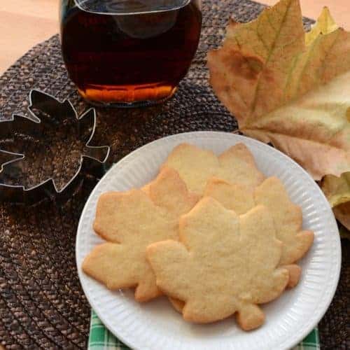 autumn leaf cut sugar cookies