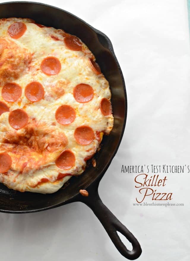 Easy Skillet Pizza Recipe The Best Crispy Cast Iron Skillet Pizza