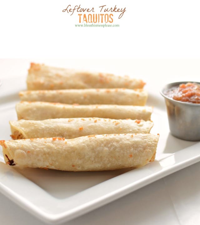 Leftover Turkey Taquitos