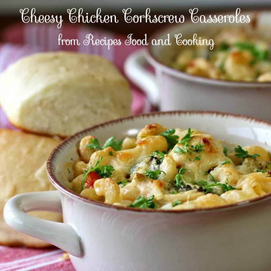 Image of Cheesy Chicken Corkscrew Casserole