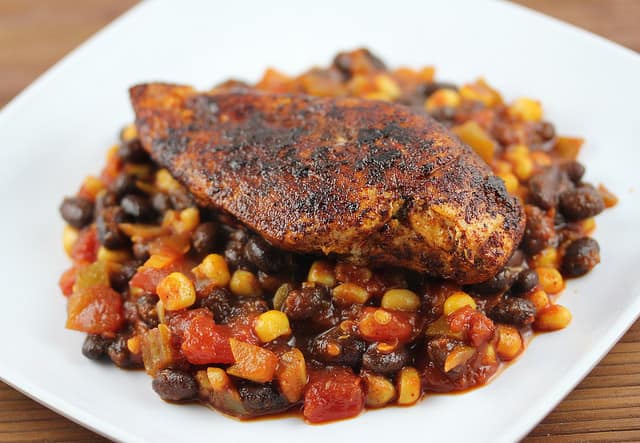 Image of Blackened Chicken with Beans