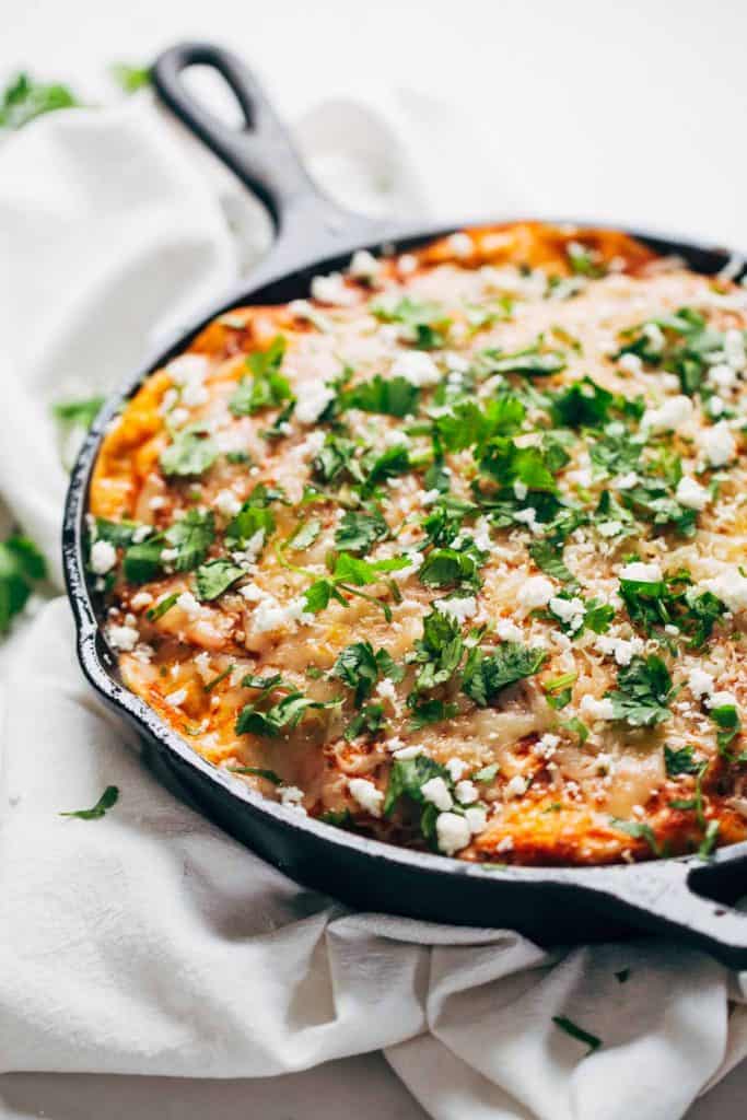Image of a Skillet Chicken Tortilla Pie