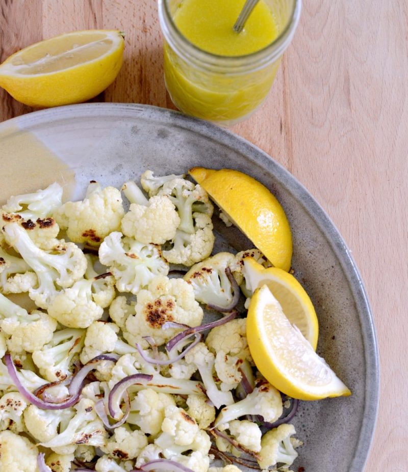 Roasted Cauliflower with Lemon Vinaigrette is quick, easy and delicious.