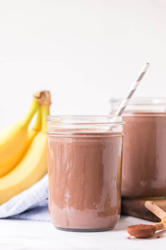 Creamy Chocolate Peanut Butter Banana Smoothie Bless This Mess