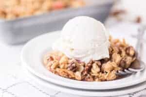 Rhubarb Crisp with No Other Fruit