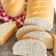 french bread loaf sliced