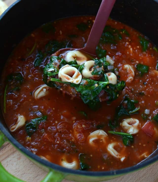 Quick and Easy Tortellini Soup with Spinach — Bless this Mess