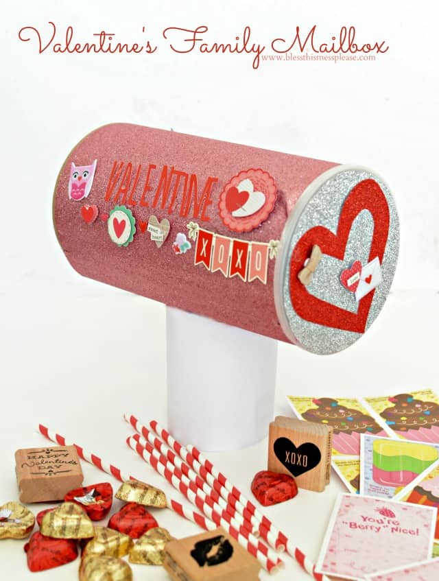 Valentine's Mailbox for the Whole Family fill it with love notes and little gifts for each other all month long!