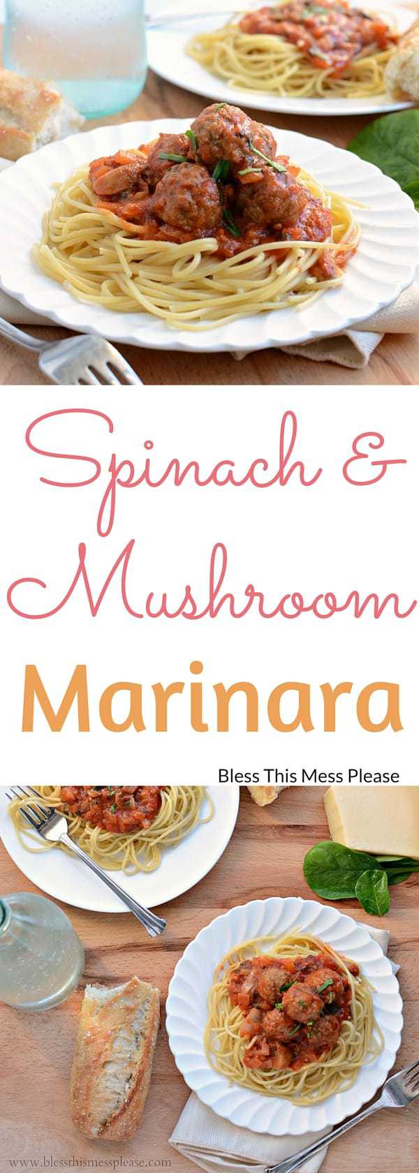 Spinach and Mushroom Marinara