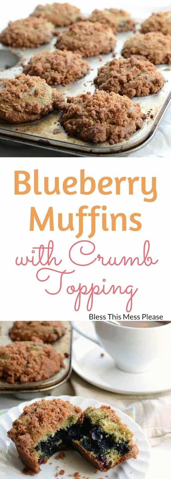 Blueberry Muffins with Crumb Topping