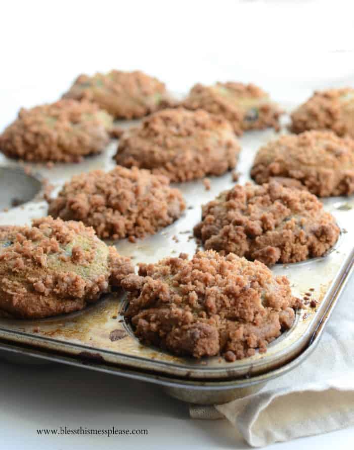 Perfect Blueberry Muffins with Crumb Topping