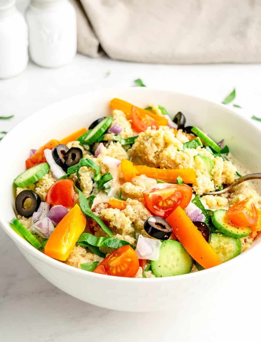 bowl of quinoa salad