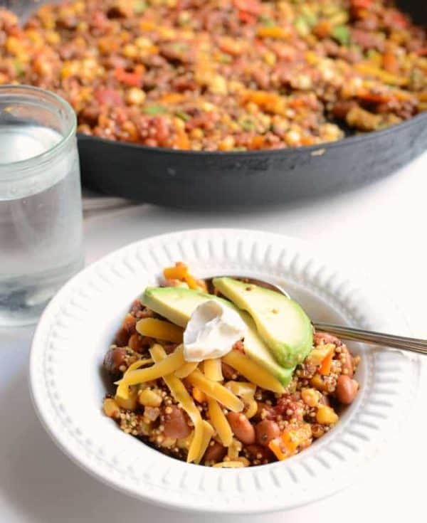 Healthy One Pot Quinoa Taco Casserole Easy Vegan Dinner Recipe