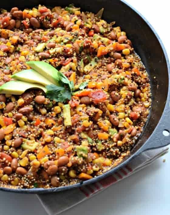 Healthy One Pot Quinoa Taco Casserole Easy Vegan Dinner Recipe