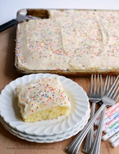 Quick and Easy Vanilla Sheet Cake