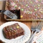 Image of chocolate sheet cake