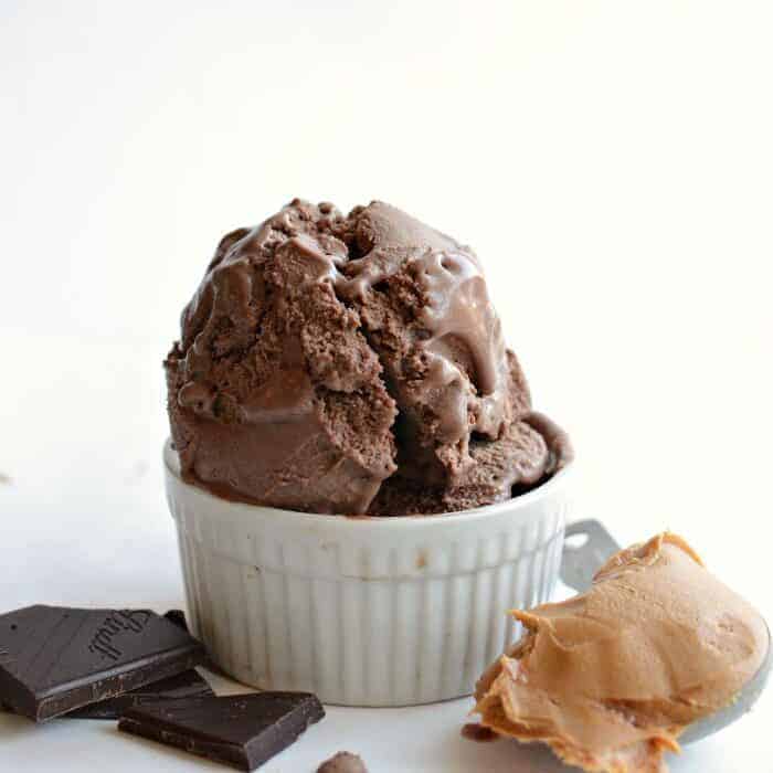 Chocolate Peanut Butter Ice Cream | Easy Ice Cream Recipe