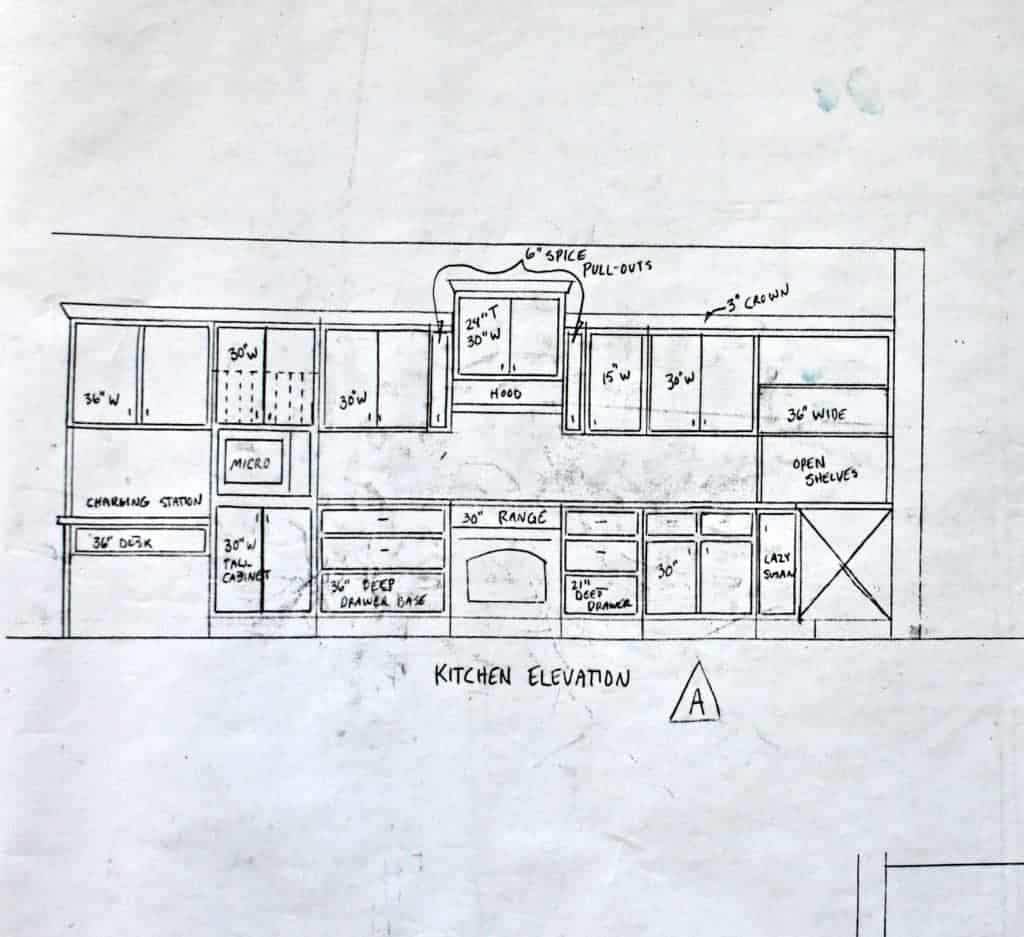 house plans cabinet elevation A