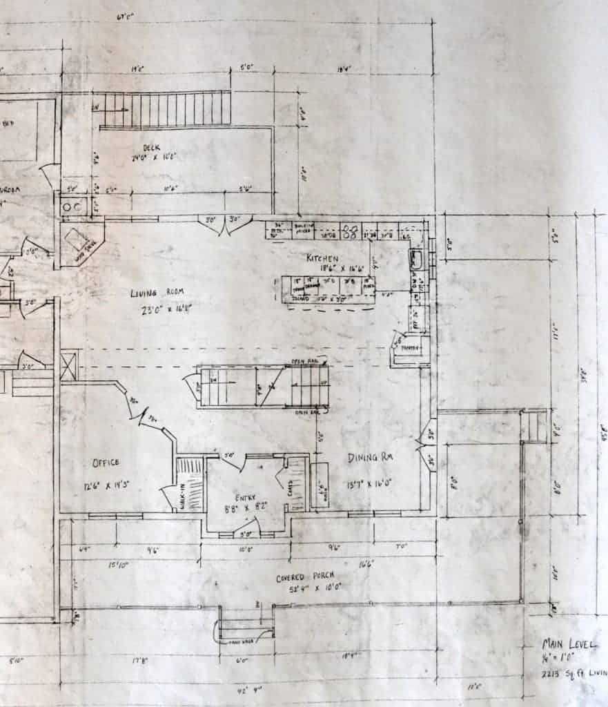 kitchen plans main level family area