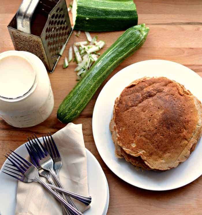 Healthy Whole Grain Zucchini Bread Pancakes